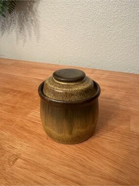 Vintage Denby Langley Romany Brown Covered Sugar Bowl